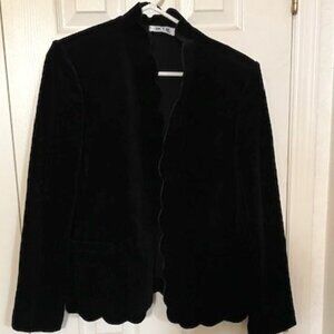 Black Jacket with shoulder pads, feels like velvet